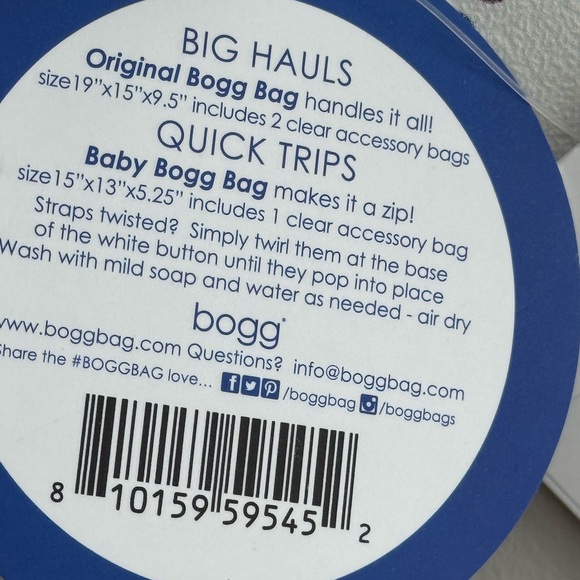 Bogg White Baseball Tote Medium Bag - Picture 3 of 4